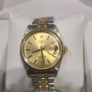 Rolex Oyster Perpetual Datejust Two-Tone Gold Dial Watch